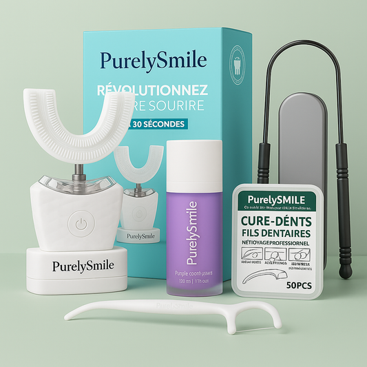 Pack Premium PurelySmile avec brosse U, dentifrice et fils dentaires