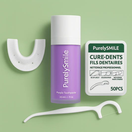 Pack Recharge PurelySmile avec embout, dentifrice et fils dentaires